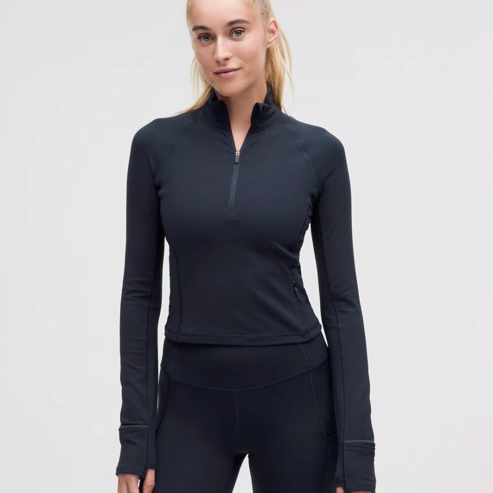 lululemon | It's Rulu Cropped Half Zip Updated - True Navy